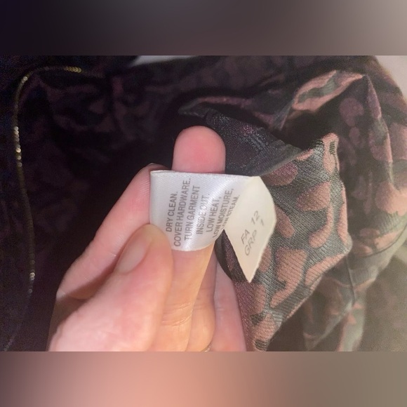 St John Yellow Label Jacket Blazer Womens Size P Full Zip Purple Black Leopard - Picture 5 of 6